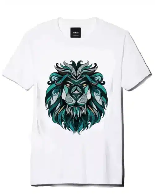 Men's Green Lion 3D Print T-Shirt