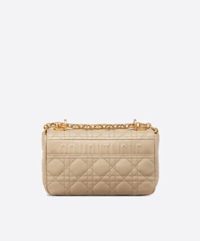 Dior Small Caro Bag Beige Soft Cannage Calfskin