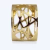 Steffe Open-Weave Cuff Gold Star Bracelet-STEFFE-Fashionbarn shop