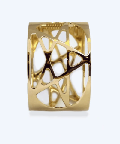Steffe Open-Weave Cuff Gold Star Bracelet-STEFFE-Fashionbarn shop