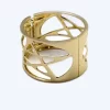 Steffe Open-Weave Cuff Gold Star Bracelet-STEFFE-Fashionbarn shop