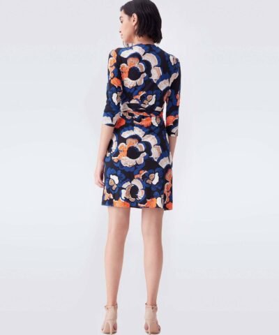 DVF New Julian Two Silk-Jersey Wrap Dress in Wax Cloth Floral