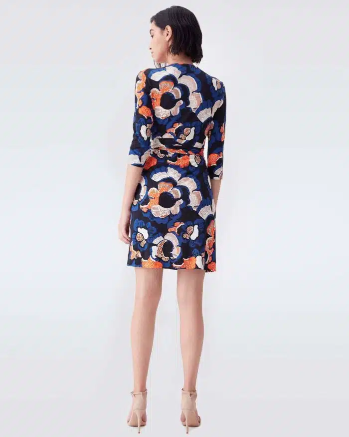 DVF New Julian Two Silk-Jersey Wrap Dress in Wax Cloth Floral