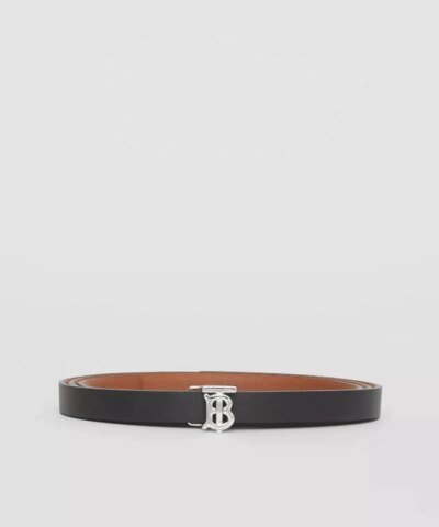 Burberry Women's Reversible Monogram Motif Leather Wrap Belt