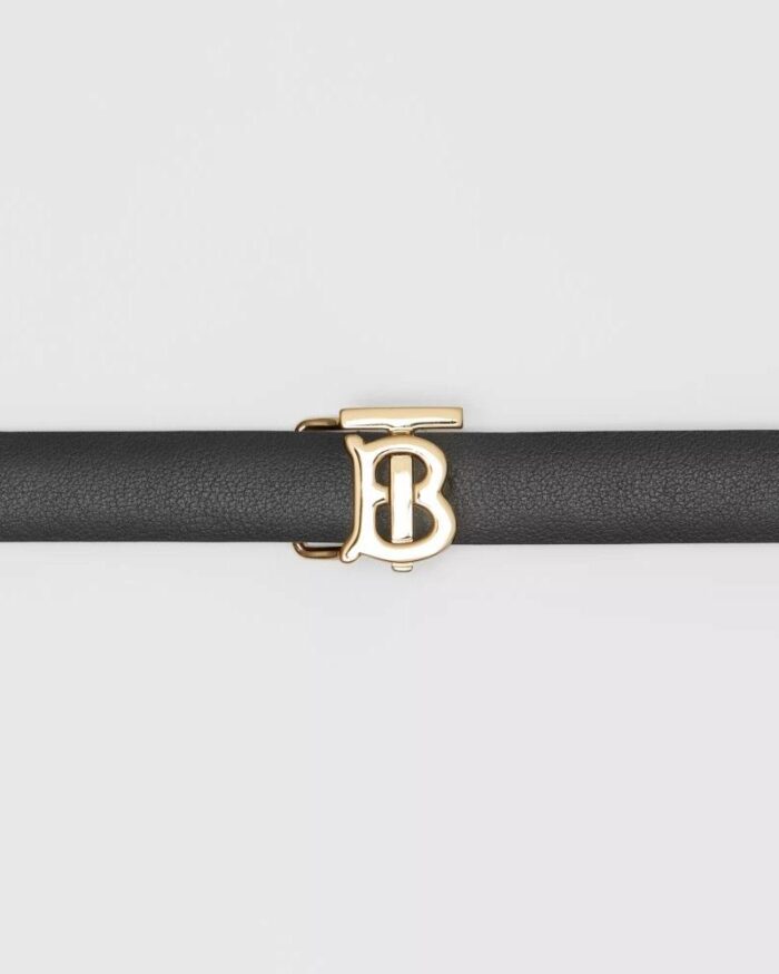 Burberry Women's Reversible Monogram Motif Leather Wrap Belt