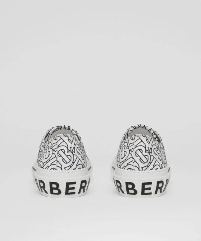 Burberry Monogram Print Cotton Sneakers