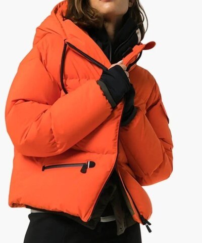 Moncler Grenoble Airy Down Puffer Jacket In Orange