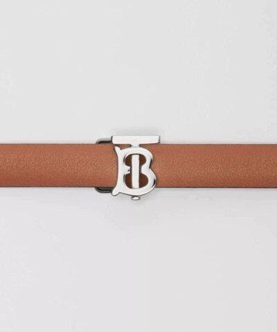 Burberry Women's Reversible Monogram Motif Leather Wrap Belt