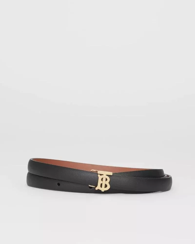 Burberry Women's Reversible Monogram Motif Leather Wrap Belt