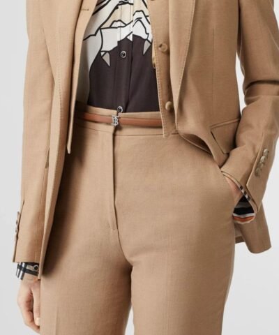 Burberry Women's Reversible Monogram Motif Leather Wrap Belt