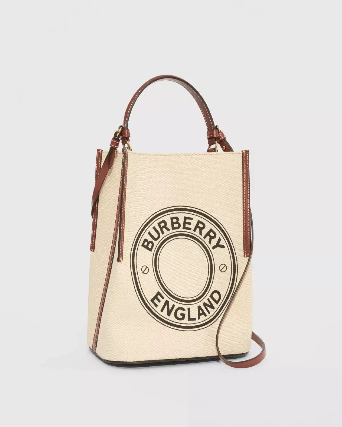 Burberry Small Logo Graphic Cotton Canvas Peggy Bucket Bag