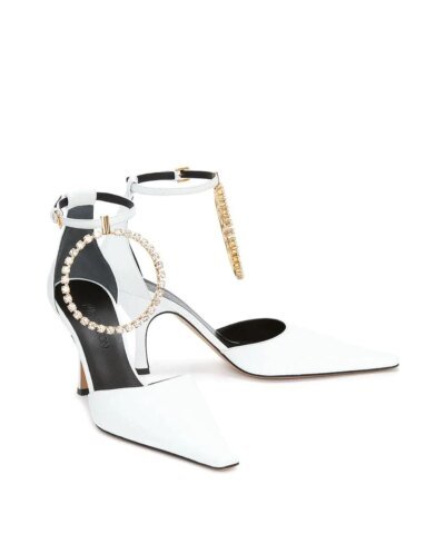 JW Anderson White Ring 90mm Pumps