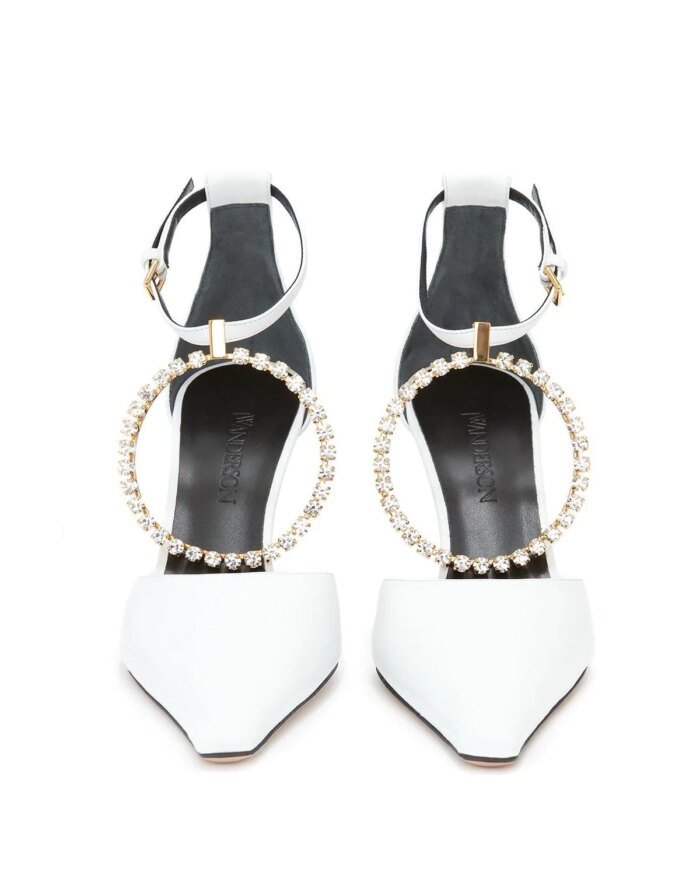JW Anderson White Ring 90mm Pumps