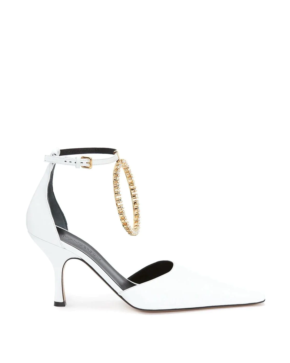 JW Anderson White Ring 90mm Pumps