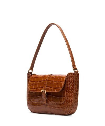 By Far Miranda Crocodile Effect Shoulder Bag