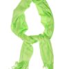 INC International Concepts Women's Solid Fringe Scarf Wrap, Chartreuse Green