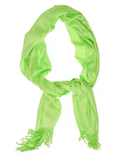 INC International Concepts Women's Solid Fringe Scarf Wrap, Chartreuse Green