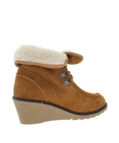 Khombu Womens Sienna Fold Over Waterproof Wedge Boots