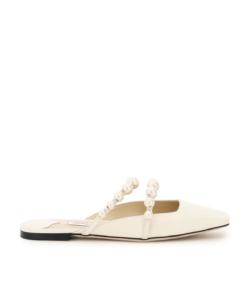 Jimmy Choo Amaya Faux Pearl-Embellished Patent Leather Mules