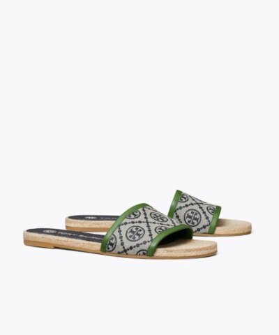 Tory Burch T Monogram Espadrille Slide