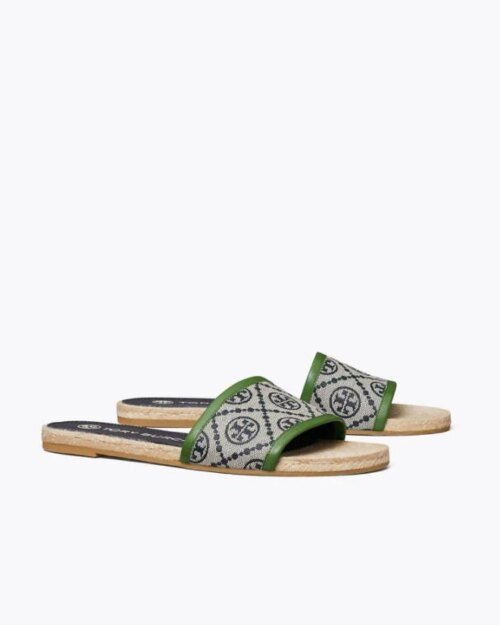 Tory Burch T Monogram Espadrille Slide