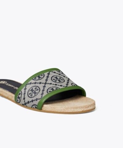Tory Burch T Monogram Espadrille Slide