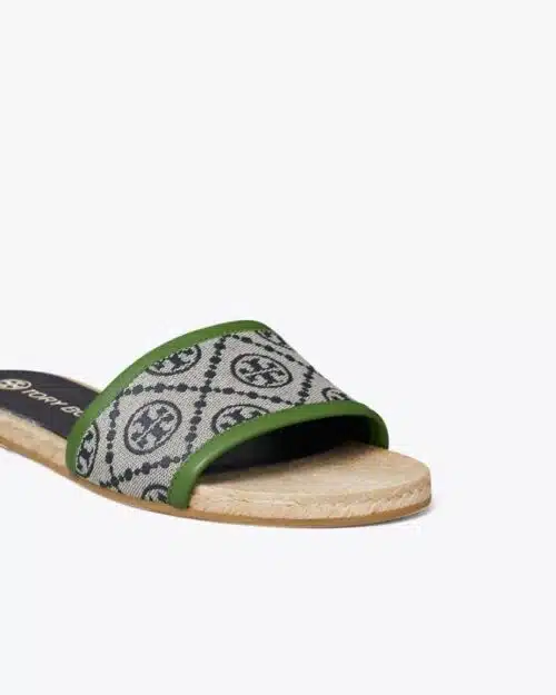 Tory Burch T Monogram Espadrille Slide