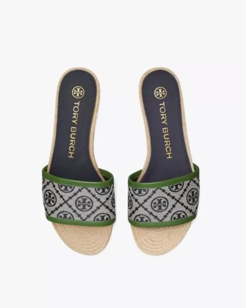 Tory Burch T Monogram Espadrille Slide