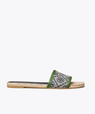 Tory Burch T Monogram Espadrille Slide