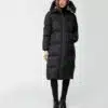 Mackage Eliane Foil Shield Maxi Down Coat With Pillow Collar In Black