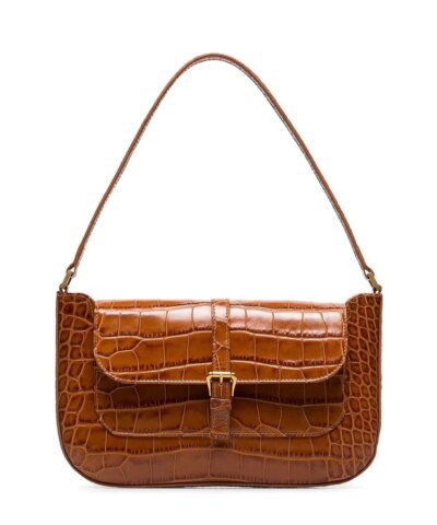 By Far Miranda Crocodile Effect Shoulder Bag