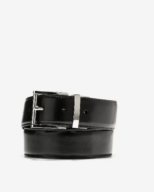 COLE HAAN 35mm Reversible Feather Edge Belt. Black