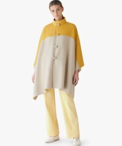 Lore Piana Agathe Colorblock Cape Cashmere