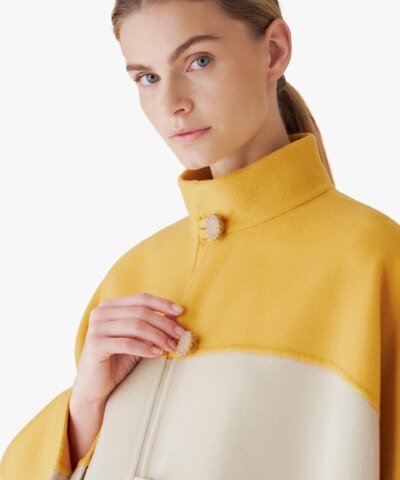 Lore Piana Agathe Colorblock Cape Cashmere