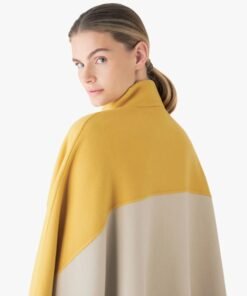 Lore Piana Agathe Colorblock Cape Cashmere