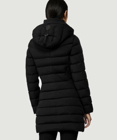 Mackage Farren Stretch Lightweight Down Coat With Removable Hood, Black
