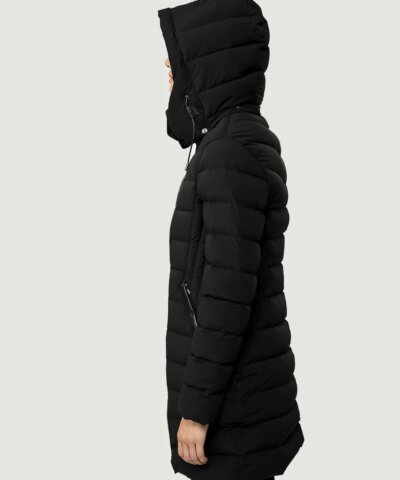 Mackage Farren Stretch Lightweight Down Coat With Removable Hood, Black