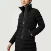 Mackage Farren Stretch Lightweight Down Coat With Removable Hood, Black