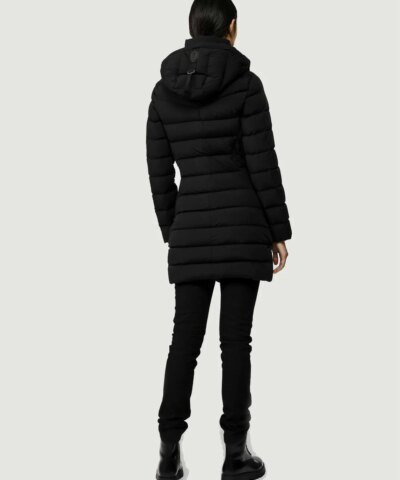 Mackage Farren Stretch Lightweight Down Coat With Removable Hood, Black