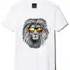 Men's Lion 3D Print Cotton T-Shirt