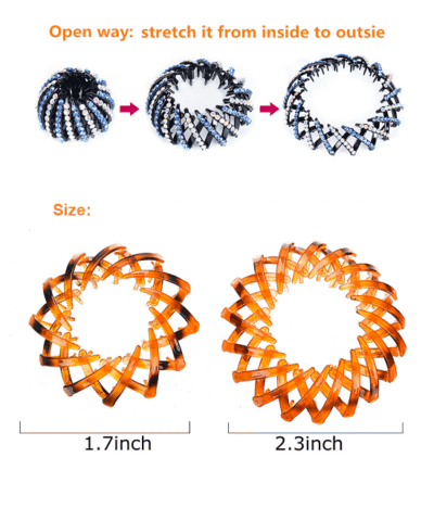 M MISM Pearl Rhinestones Colorful Bud Hair Claw Bun Hairpins