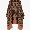 Fendi FF PONCHO Multicolor Wool And Silk Poncho