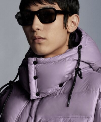 Moncler X FRGMT Anthemyx Quilted Shell Hooded Down Jacket, Light Lilac