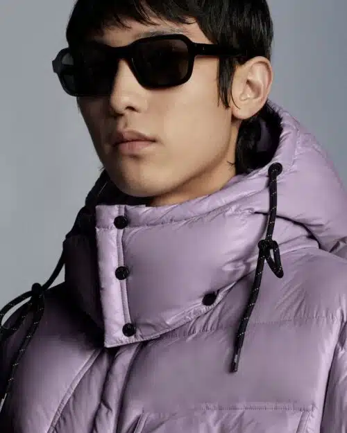 Moncler X FRGMT Anthemyx Quilted Shell Hooded Down Jacket, Light Lilac
