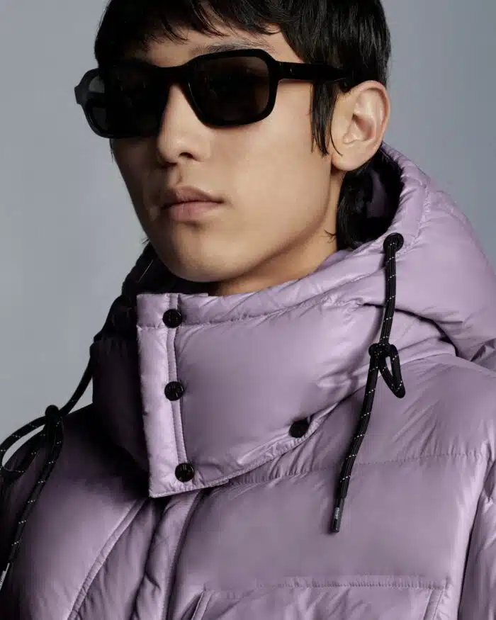 Moncler X FRGMT Anthemyx Quilted Shell Hooded Down Jacket, Light Lilac