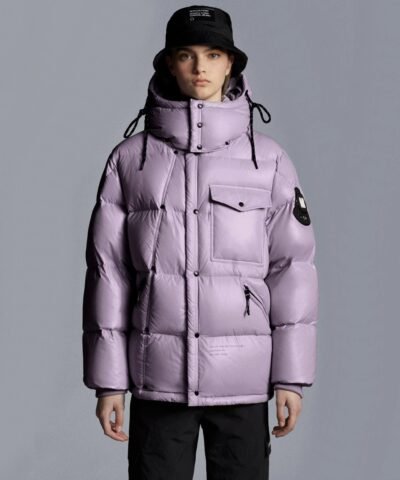 Moncler X FRGMT Anthemyx Quilted Shell Hooded Down Jacket, Light Lilac