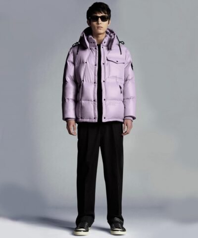 Moncler X FRGMT Anthemyx Quilted Shell Hooded Down Jacket, Light Lilac