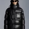 Moncler X FRGMT Anthemyx Quilted Shell Hooded Down Jacket, Black
