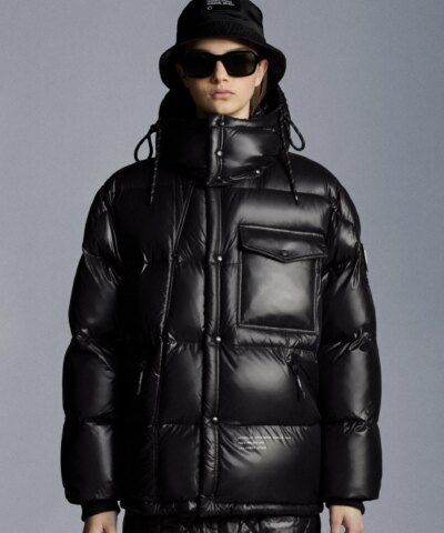 Moncler X FRGMT Anthemyx Quilted Shell Hooded Down Jacket, Black
