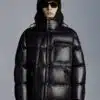 Moncler X FRGMT Anthemyx Quilted Shell Hooded Down Jacket, Black